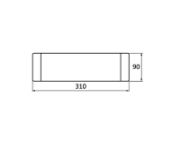 Imagine CORP LED PENTRU PERETE-DREPTUNGHIULAR 12W 3000K NEGRU BR-BH07-03301