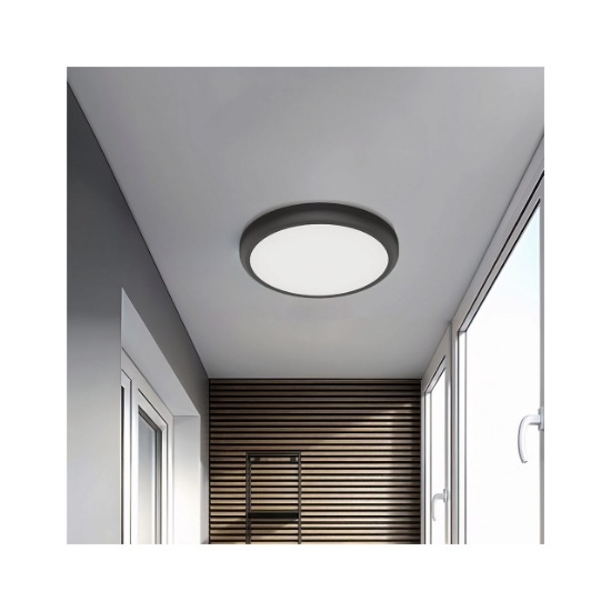 Imagine Spot LED Rotund PT 20W 2000lm 3in1 Negru F:225mm IP40