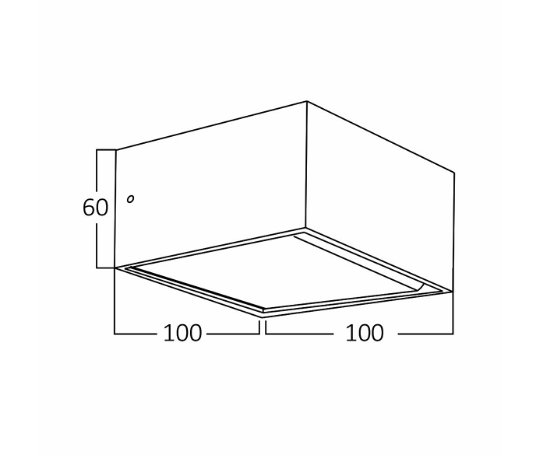 Imagine Corp LED pentru perete pătrat 8W 3000K alb
