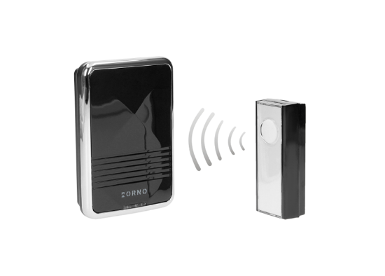 Imagine Sonerie wireless ORNO CALYPSO II DC OR-DB-QS-159, 230V, 300 m, 36 tonuri, 3 moduri de semnalizare, IP44, negru