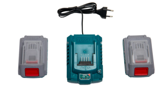 Imagine Kit 2 baterii și încărcător 20V 2.0Ah TOTAL TFBCPK1222E