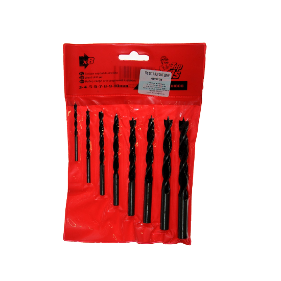 Imagine Set 8 burghie pentru lemn Top Tools 60H808, 3-10 mm