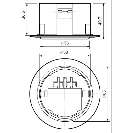 Imagine Senzor de mișcare Finder încastrabil în tavan