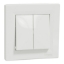 Imagine Întrerupător dublu cap scară Schneider Asfora alb