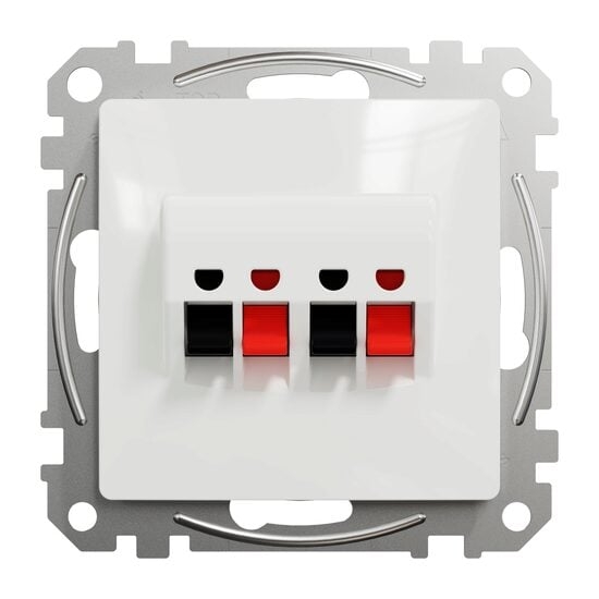 Imagine Priză dublă albă pentru difuzoare Sedna Design