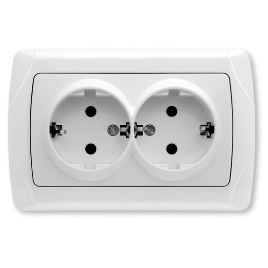 Imagine Priză dublă Schuko cu protecție pentru copii Carmen Viko
