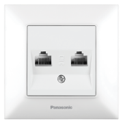 Imagine Priză pentru calculator Panasonic Arkedia Slim instalare ascunsă albă