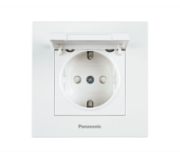 Imagine Priză Schuko cu capac Arkedia Slim Alb