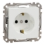 Imagine Priză simplă 2P+E cu obturatoare, alb, Schneider Sedna Design