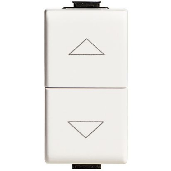 Imagine Buton interblocat jaluzele 10A modular 1M alb