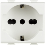 Imagine Priză Schuko 10/16A Modulară 2M Albă AM5440/16