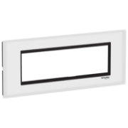 Imagine Ramă ornament Schneider Easy Styl 7 module Sticlă Alb/Negru LMR7967031