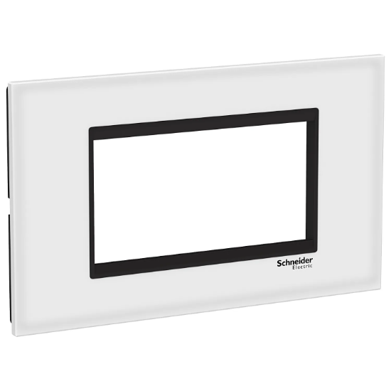 Imagine Rama ornament Schneider Easy Styl 4 module Sticla Alb/Negru LMR7964031