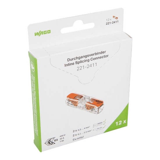 Imagine Conector de îmbinare în linie cu pârghie WAGO 221-2411