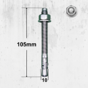 Imagine Ancora mecanică cu cep M10x105 mm, oțel zincat