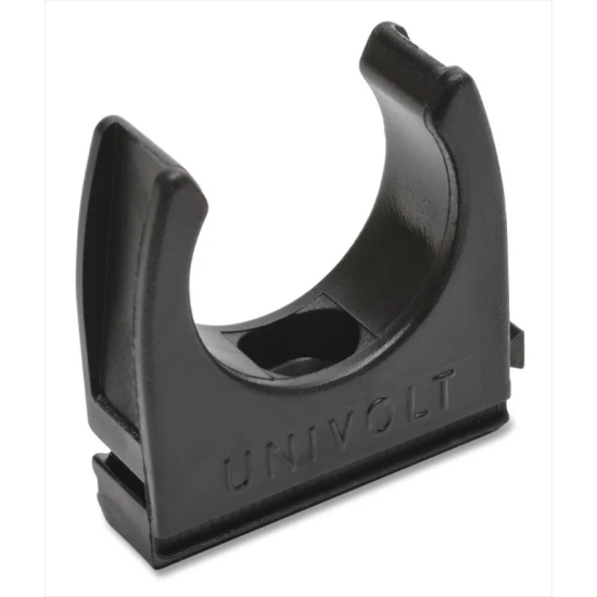 Imagine Clips pentru tub rigid negru HF stabilizat UV cu autostingere D25