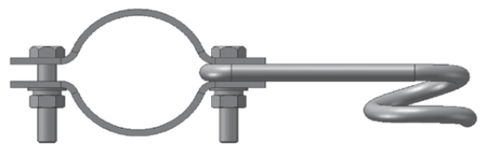 Imagine Brățară cu cârlig pentru suport branșament 1 1/2", 2"