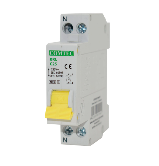 Imagine Siguranță automată 1P 25A 4,5kA curba C Comtec