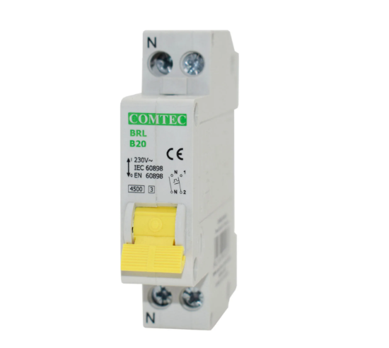 Imagine Siguranță automată 1P+N 20A 4,5kA Comtec BRL
