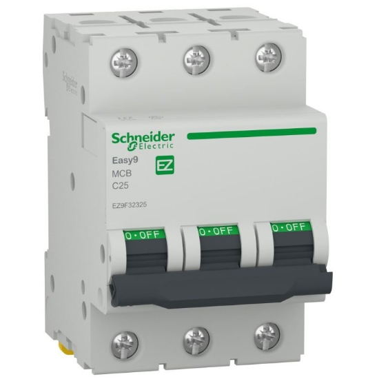 Imagine Siguranță automată Schneider Electric Easy9 3P 25A C 6kA EZ9F56325