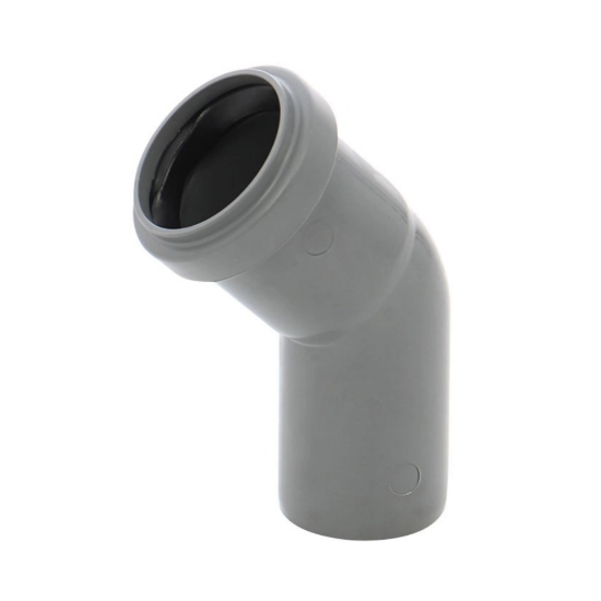 Imagine Cot polipropilenă pentru scurgere, gri, D 40 mm, 67 grade