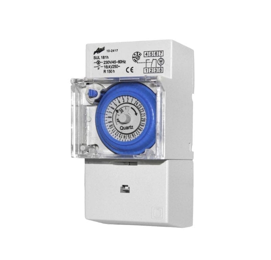 Imagine Ceas programator analogic pe șină, 24H, 16A, 150h, 3 module 02-375/3