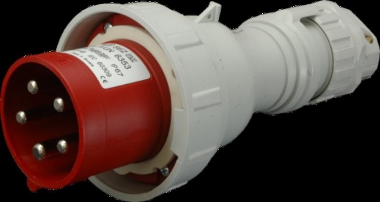 Imagine Ștecher industrial 5P 63A 380V IP67 IVGN 6353
