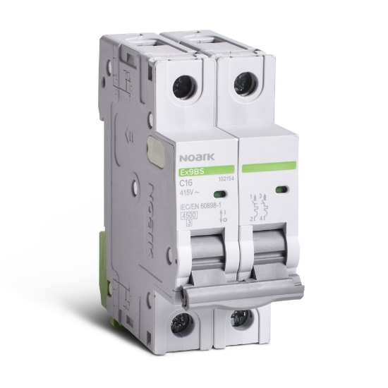 Imagine Siguranță automată 2P 16A 4,5kA curba C Noark Ex9BS 102154