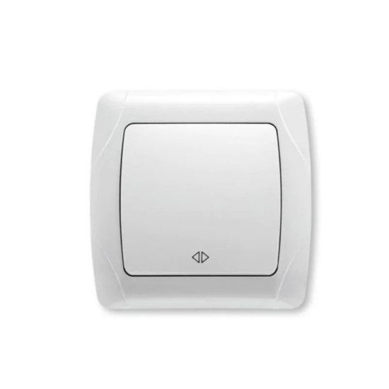 Imagine Întrerupător cap cruce alb, 10A, Carmen