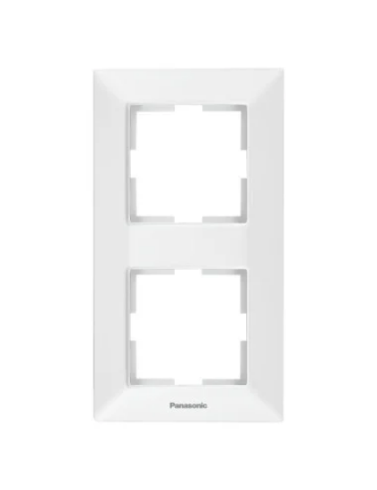 Imagine Ramă 2 module verticală, IP20, Alb, Panasonic Arkedia Slim