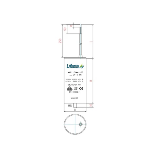Imagine CONDENSATOR 55MF PT MOTOR CU CABLU 32-119