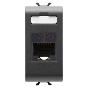 Imagine Priză internet Chorus GW12421 RJ45 Cat 5e modulară 1 modul negru GW12421