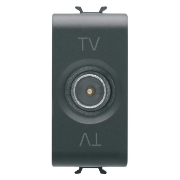 Imagine Priză TV Gewiss Chorus GW12361 modulară 1 modul negru