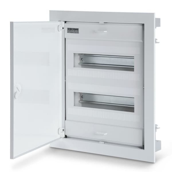 Imagine Tablou electric metalic 24 module incastrat cu ușă mată IP40, 677.2024.1