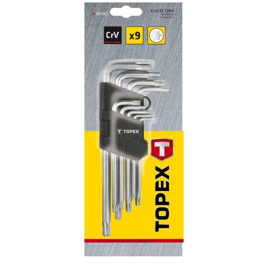 Imagine Set chei Torx lungi 9 piese T10–T50 Topex TXT35D961