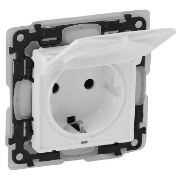Imagine Priză Schuko simplă Valena Life incastrată IP44 alb 753119