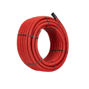 Imagine Tub flexibil fi 125mm cu perete dublu rosu cu fir de tragere