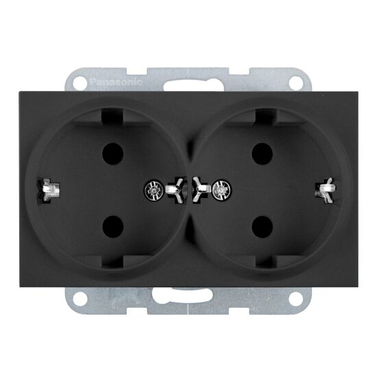 Imagine Priza schuko mec.dubla Karre Plus pan.fumuriu P-KPS2.MEC.DG