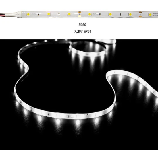 Imagine Bandă led 7.2W 12V IP54 lumină rece 30 LED/M 05-081