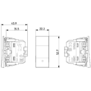 Imagine Invertor Cap Cruce LINEA 1P Iluminabil Alb VIMAR 30012.B