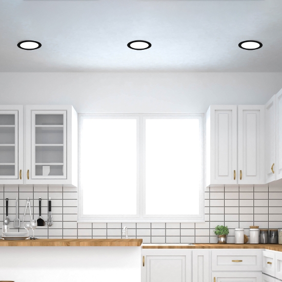 Imagine Spot LED rotund ST 24W 10INC NEGRU 3IN1 BR-BP01-32481