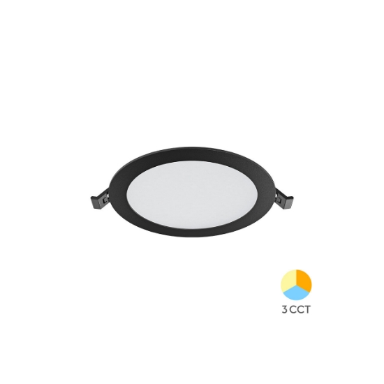 Imagine Spot LED rotund ST 12W 6INC-NEGRU 3IN1 BR-BP01-31281