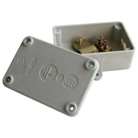 Imagine Cutie cu piese separatie intre conductor rotund 8-10MM si platbanda 30-40MM 6062 PR1080 ECLISA ALB