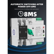 Imagine Comutator de transfer PV 2P 125A cu sina, SINOTIMER, ATS125-2P