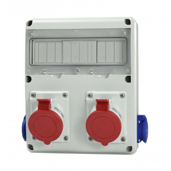 Imagine Tablou organizare SCAME SANTIER E1 CABLAT 1X5P 32A+2XSCHUKO IP54 633.RO0090