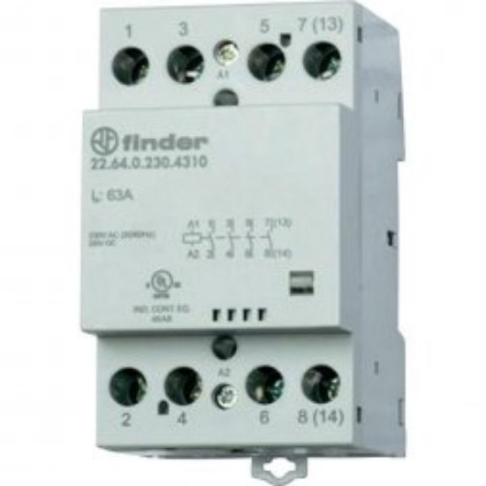 Imagine Contactor finder pe sina din 63a 4nd 230v 224602304310