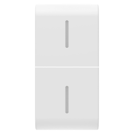 Imagine Tastă modulară axială Gewiss ChoruSmart 1M 2 difuzoare alb satinat GW15557S