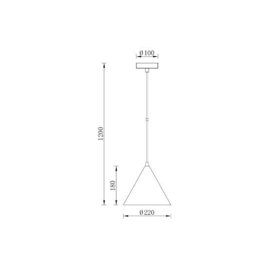 Imagine Pendul suspendat P010R-1H-1XE27 auriu BRAYTRON BR-BV05-00065