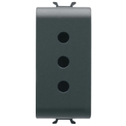 Imagine Priza CHORUS ITALIA 10A negru satinat GW12201