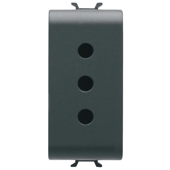 Imagine Priza CHORUS ITALIA 10A negru satinat GW12201